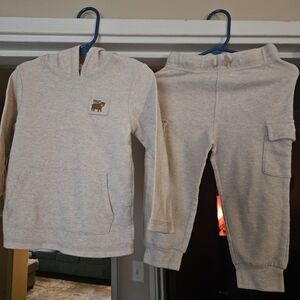 Garanimals Cream Waffle Knit Hoodie & Jogger Set